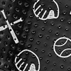 Solid Black w/White Pattern