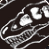 Solid Black w/White Pattern 