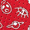 Brilliant Red w/White Pattern