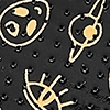 Solid Black w/Gold Pattern