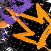 Solid Black w/“BREAK THE RULE” Orange Pattern